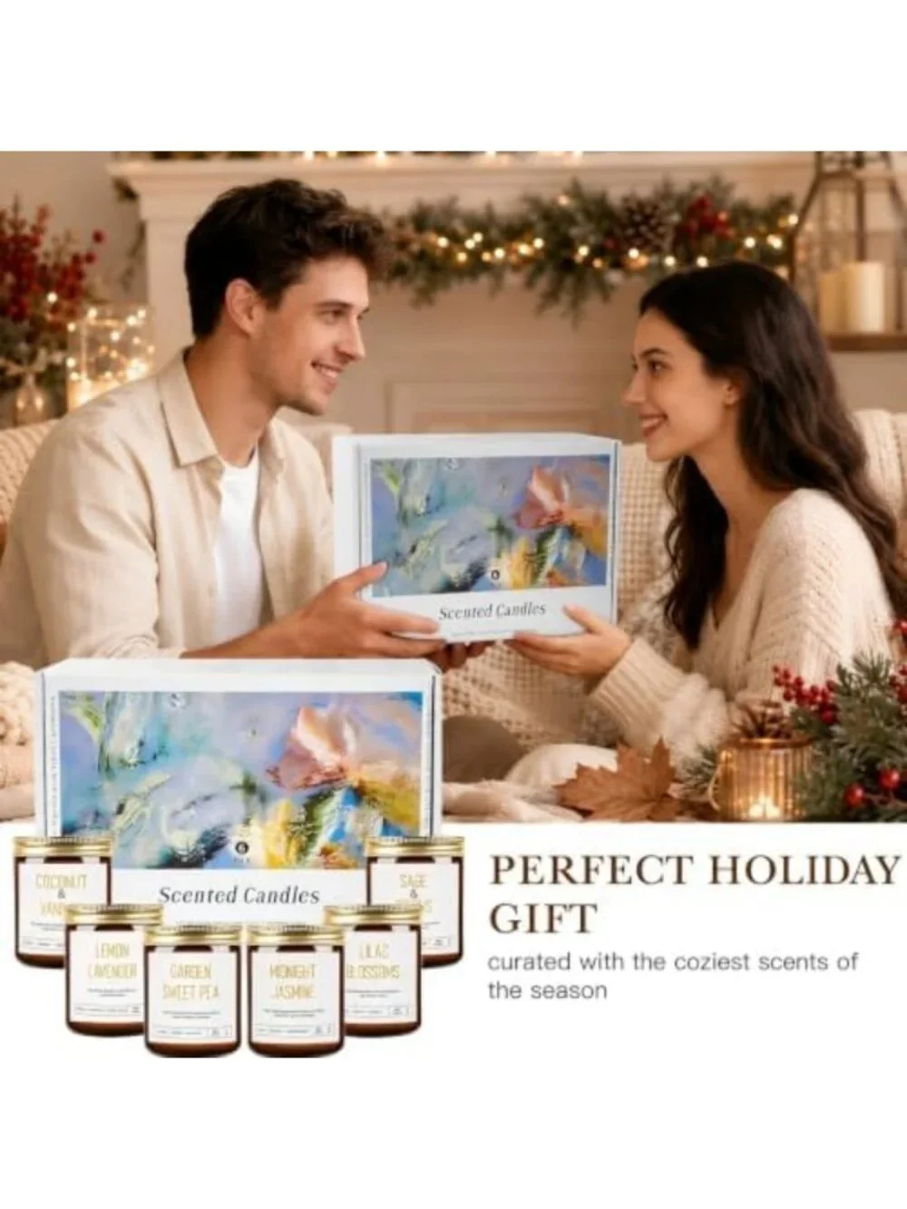 Scented Soy Candles Gift Set - Non-Toxic, 6 Pack for Home Decor & Relaxation
